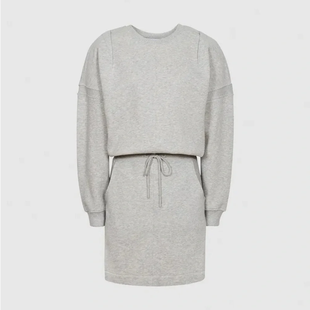Reiss Jetta Mini Sweatshirt Dress In Gray - Picture 3 of 7